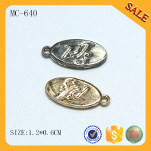 MC640 Oval logo tag clothing jewelry charms wholesale